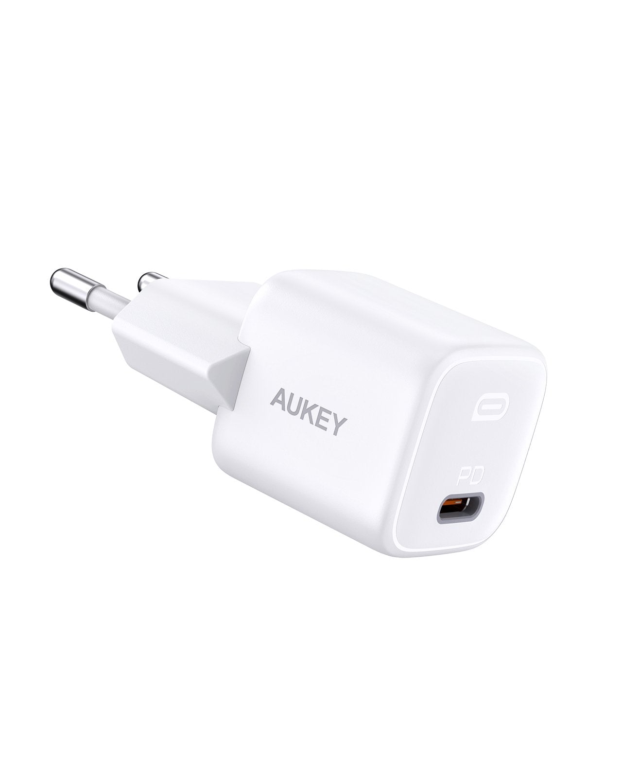 Aukey - Chargeur USB-C PD 20W PA-B1-WT Omnia Mini Blanc - flash vidéo