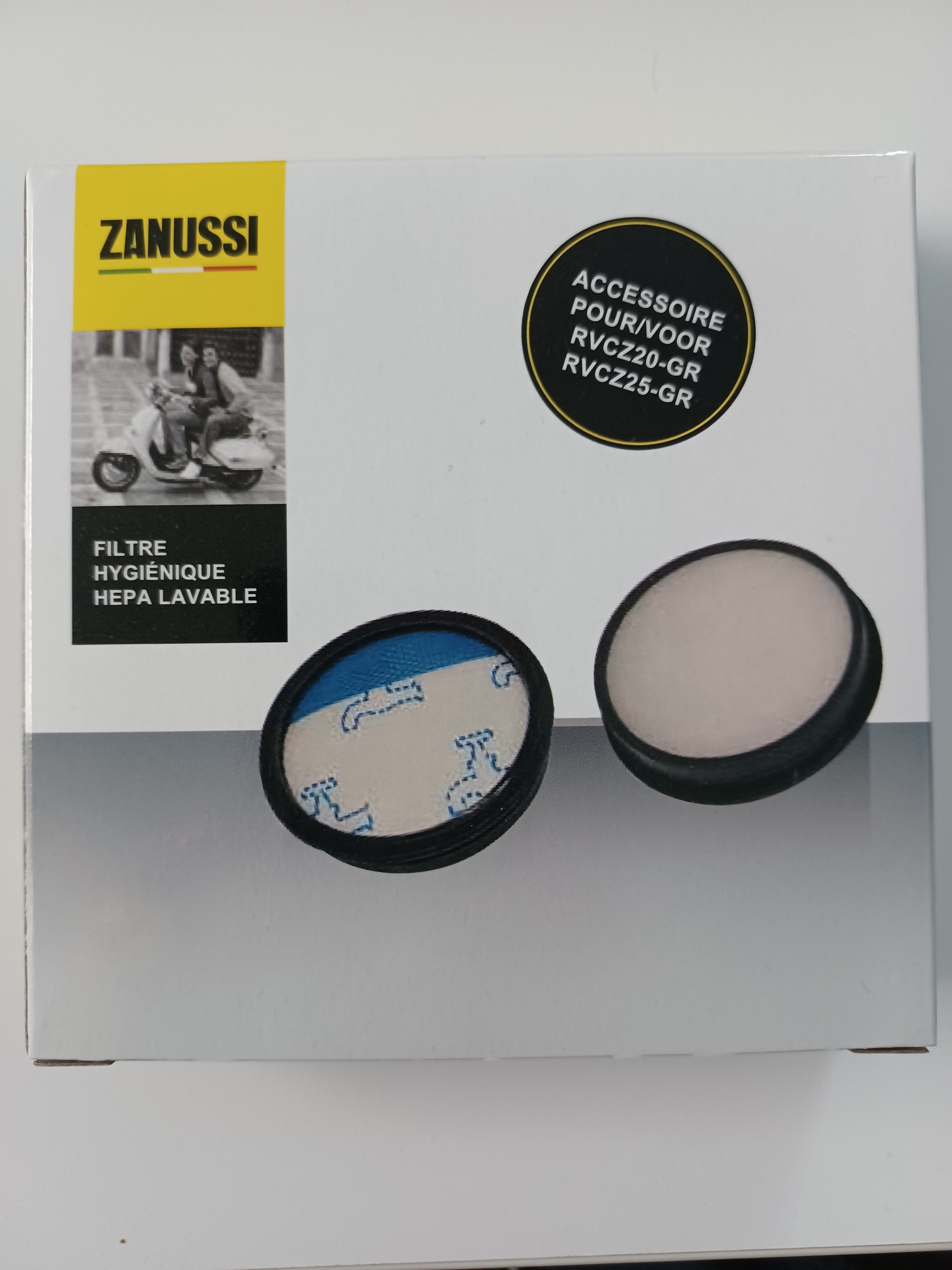Zanussi – Filtre hygiénique HEPA lavable pour aspirateur RVCA08 - flash vidéo