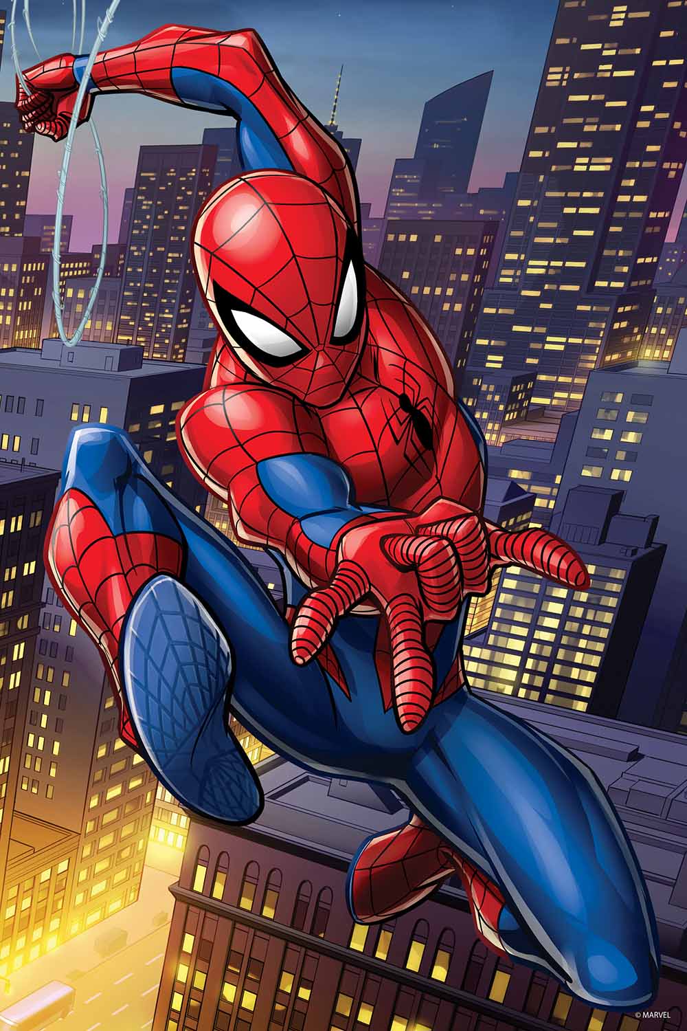 Marvel - Puzzle lenticulaire Spider-Man avec boîte en métal 3D 300 pcs 46x31 cm - flash vidéo