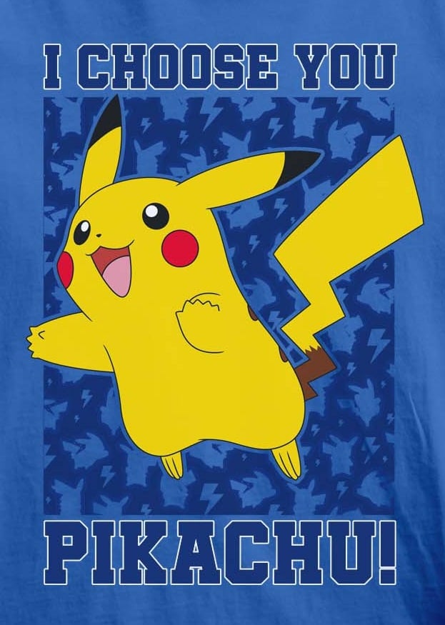 Nintendo - T-shirt Enfant Bleu Pokémon Je te choisis - 3-4 ans - flash vidéo