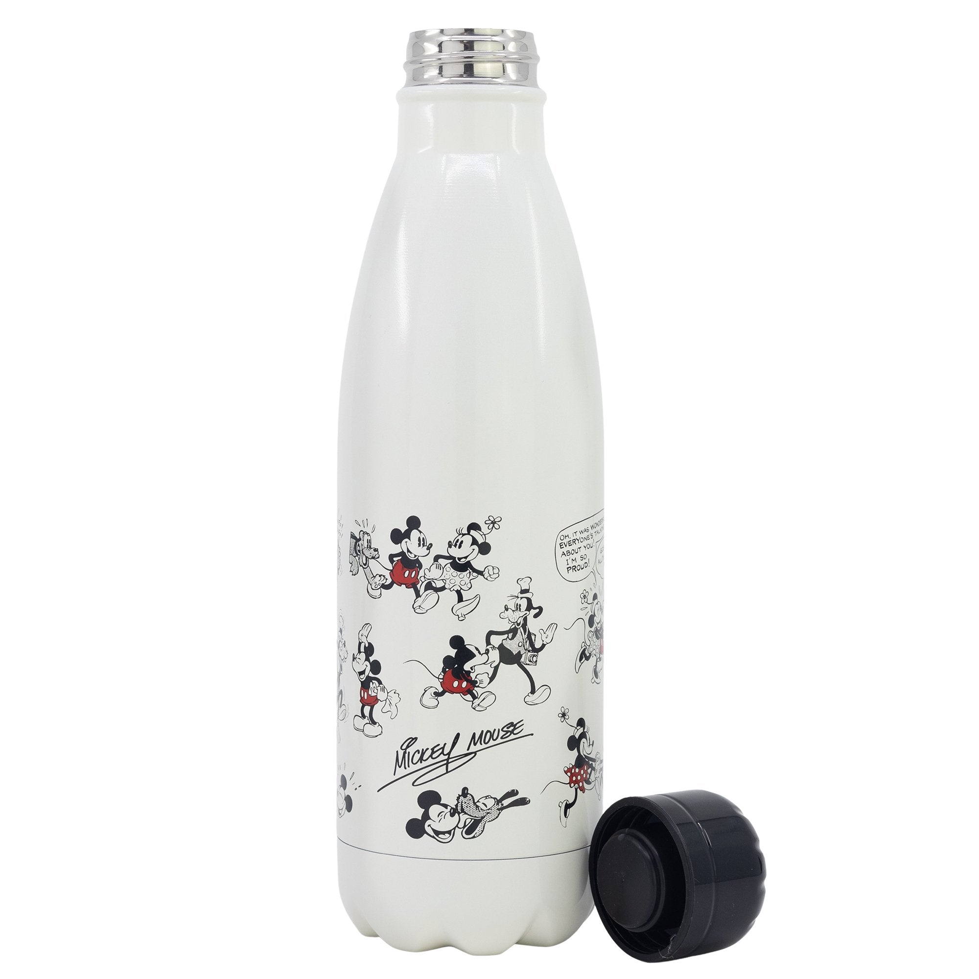 Disney - Bouteille d'eau en acier inoxydable Mickey Mouse Vintage - 780ml - flash vidéo