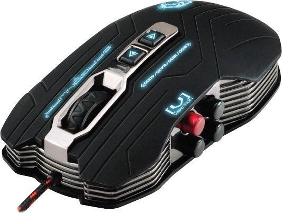 Dragonwar G15 Gaia 4000DPI Blue LED Gaming Mouse avec 6 boutons - Noir - flash vidéo