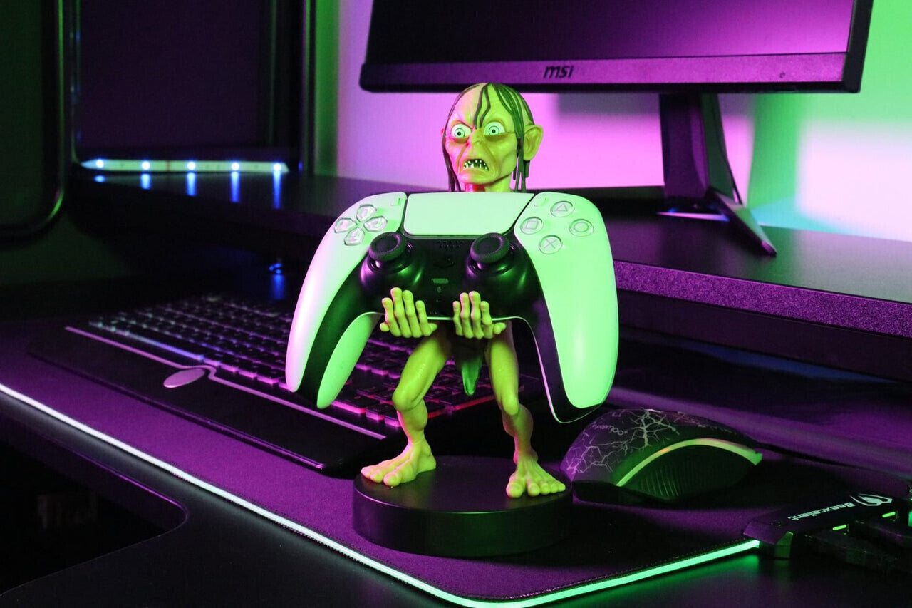 Cable Guys - Le Seigneur des anneaux - Gollum Support Chargeur pour Téléphone et Manette - flash vidéo
