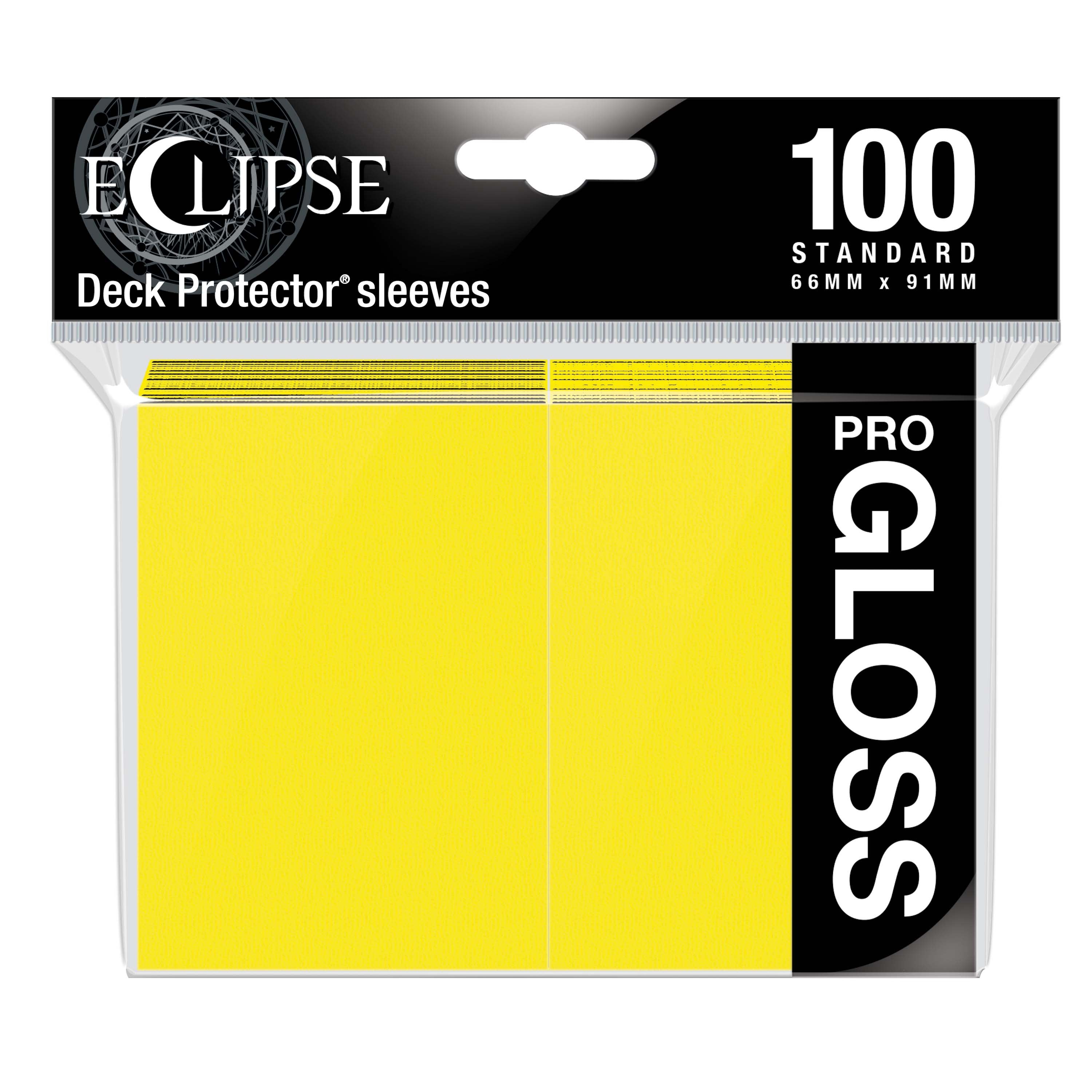 Ultra Pro - Eclipse Gloss Sachet de 100 protèges cartes standard Jaune Citron (66 x 91 mm) - flash vidéo