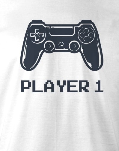 Gaming - T-Shirt Blanc Joueur 1 - S - flash vidéo