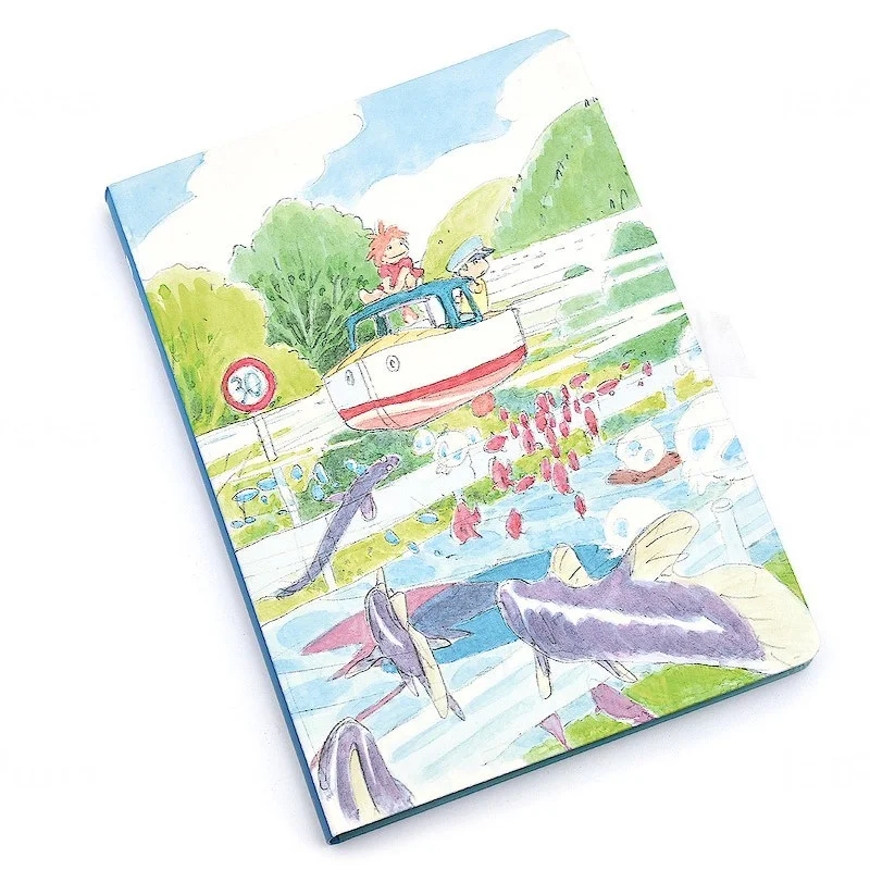 Ghibli - Ponyo sur la falaise - Carnet de notes à couverture Ponyo et Sosuke - flash vidéo