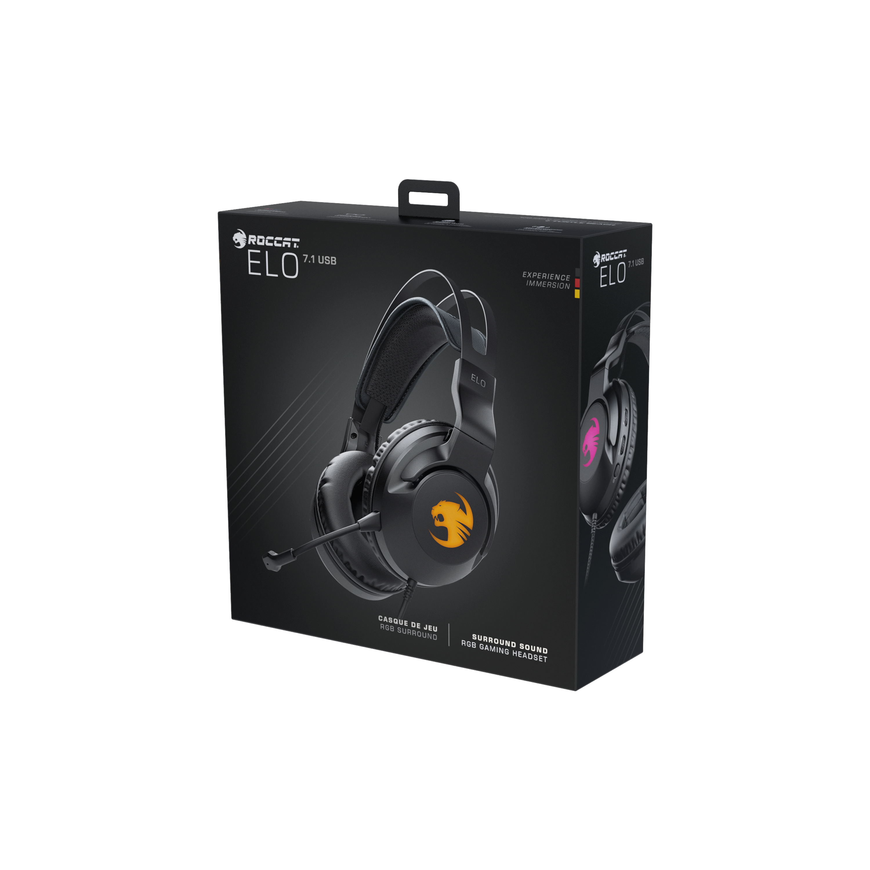 Roccat - Casque de jeu RGB Surround Elo 7.1 USB - flash vidéo