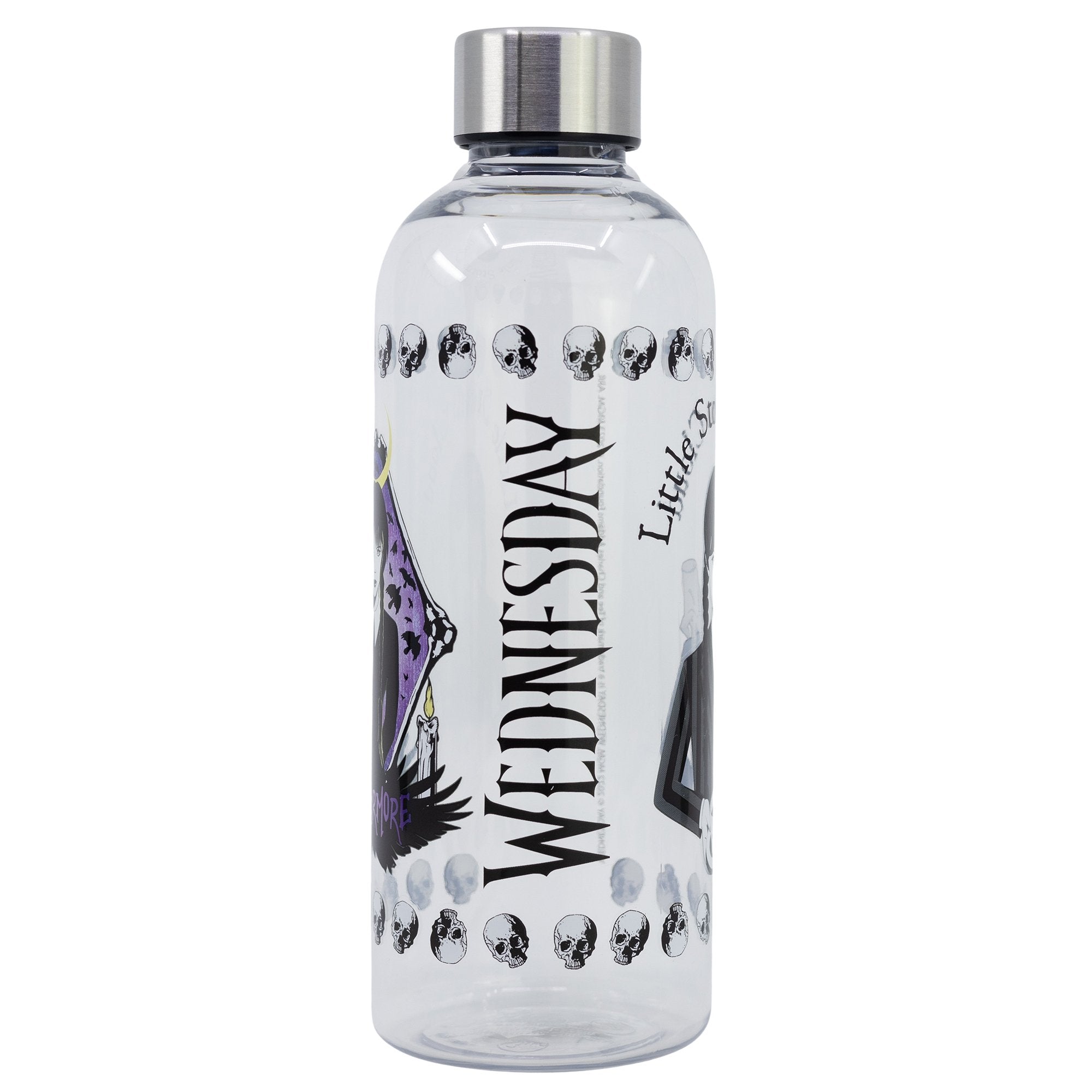 Mercredi - Bouteille d'eau Hydro Mercredi Addams (PP) - 850ml - flash vidéo