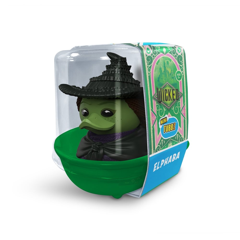 Numskull - Mini TUBBZ Canard de bain - Wicked - Elphaba Thropp (Édition baignoire) - 8cm - flash vidéo