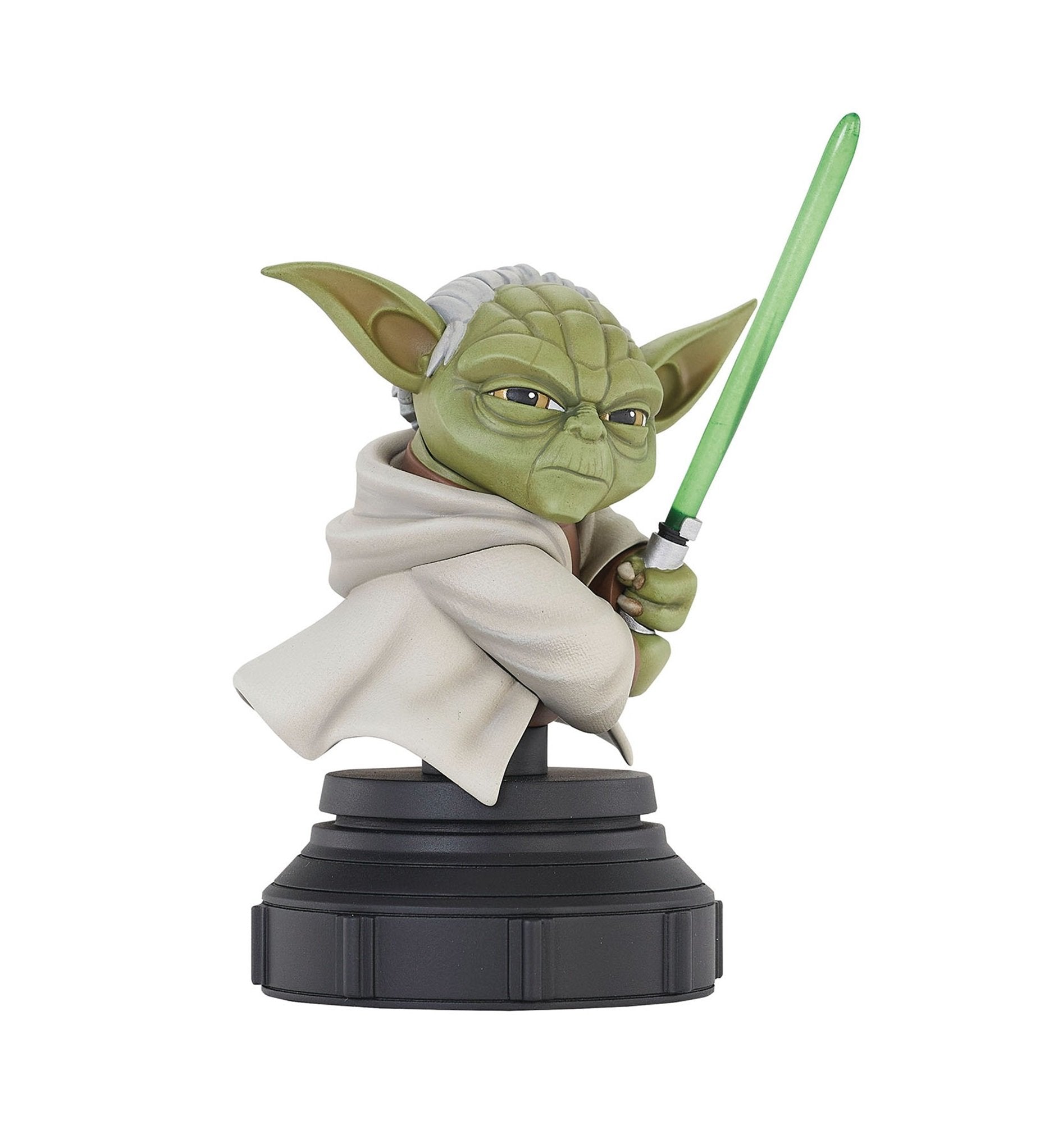 Diamond Select Toys - Star Wars Clone Wars Animated - Yoda Mini-Bust 1/7 13cm - flash vidéo