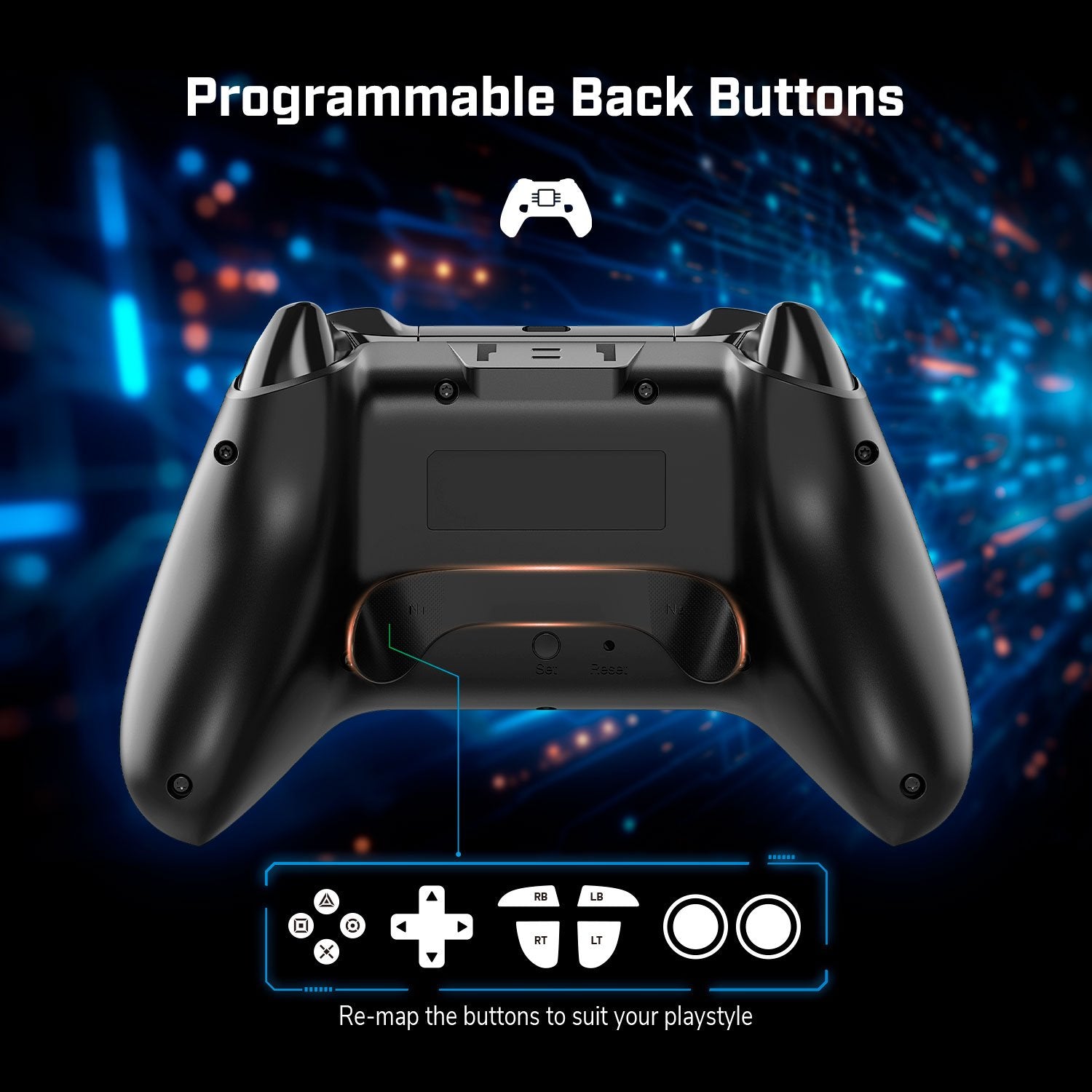 EgoGear - Manette sans fil Bluetooth SC15 Noire pour PS4, PS3 et PC - flash vidéo