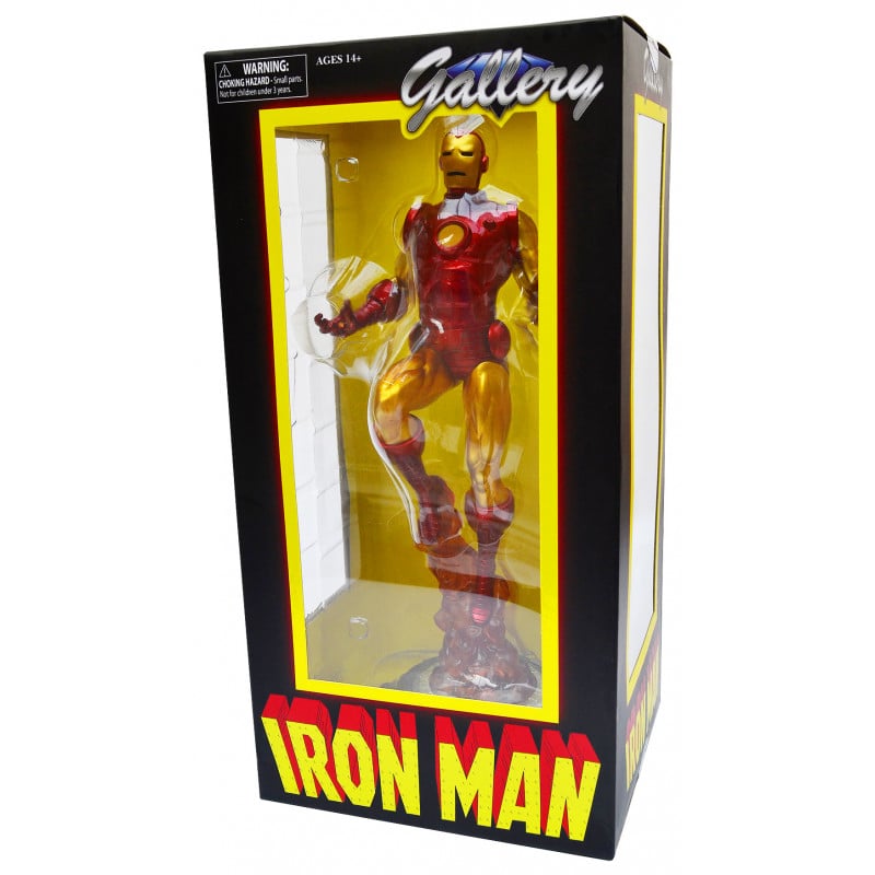 Diamond Select Toys - Marvel Gallery Comic Classic - Iron Man Statue 28cm - flash vidéo