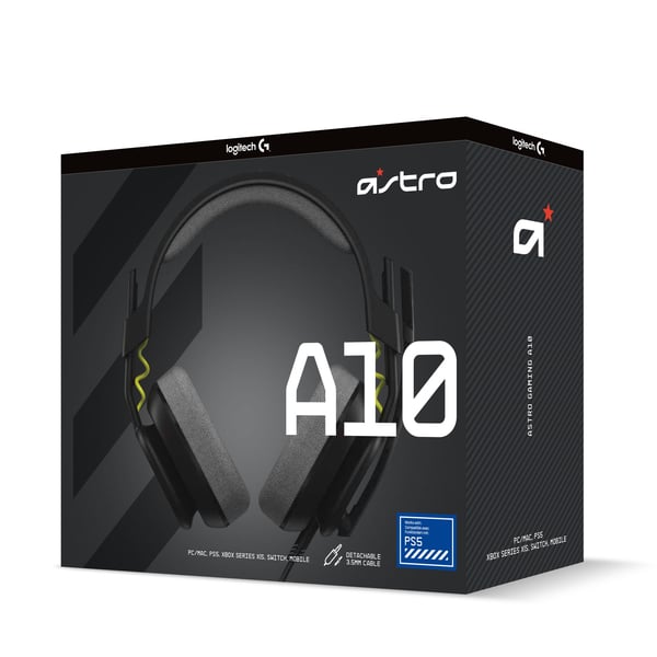 Astro - Casque de jeu filaire A10 Gen 2 Noir pour PC/Mac, PS5, Xbox Series X|S, Switch et Mobile - flash vidéo