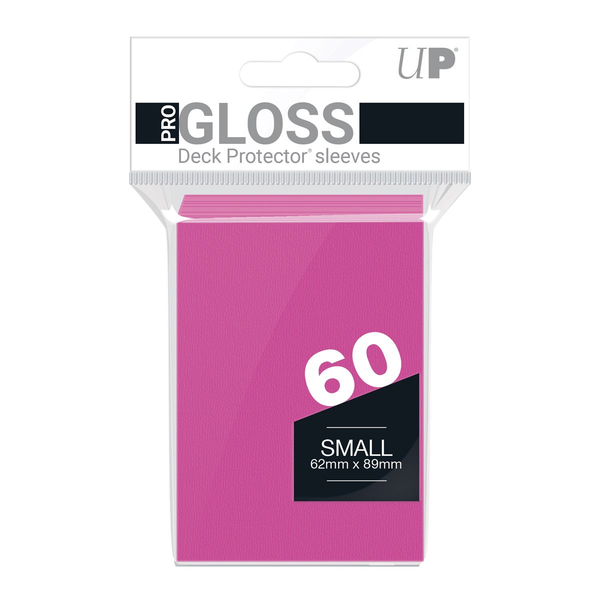Ultra Pro - PRO-Gloss Sachet de 60 protèges cartes petit format Rose Vif (62 x 89 mm) - flash vidéo