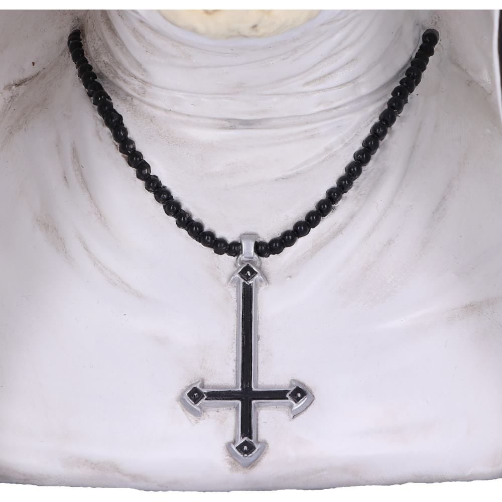 Sister Mortis - Buste horrifique de nonne squelette 29cm - flash vidéo