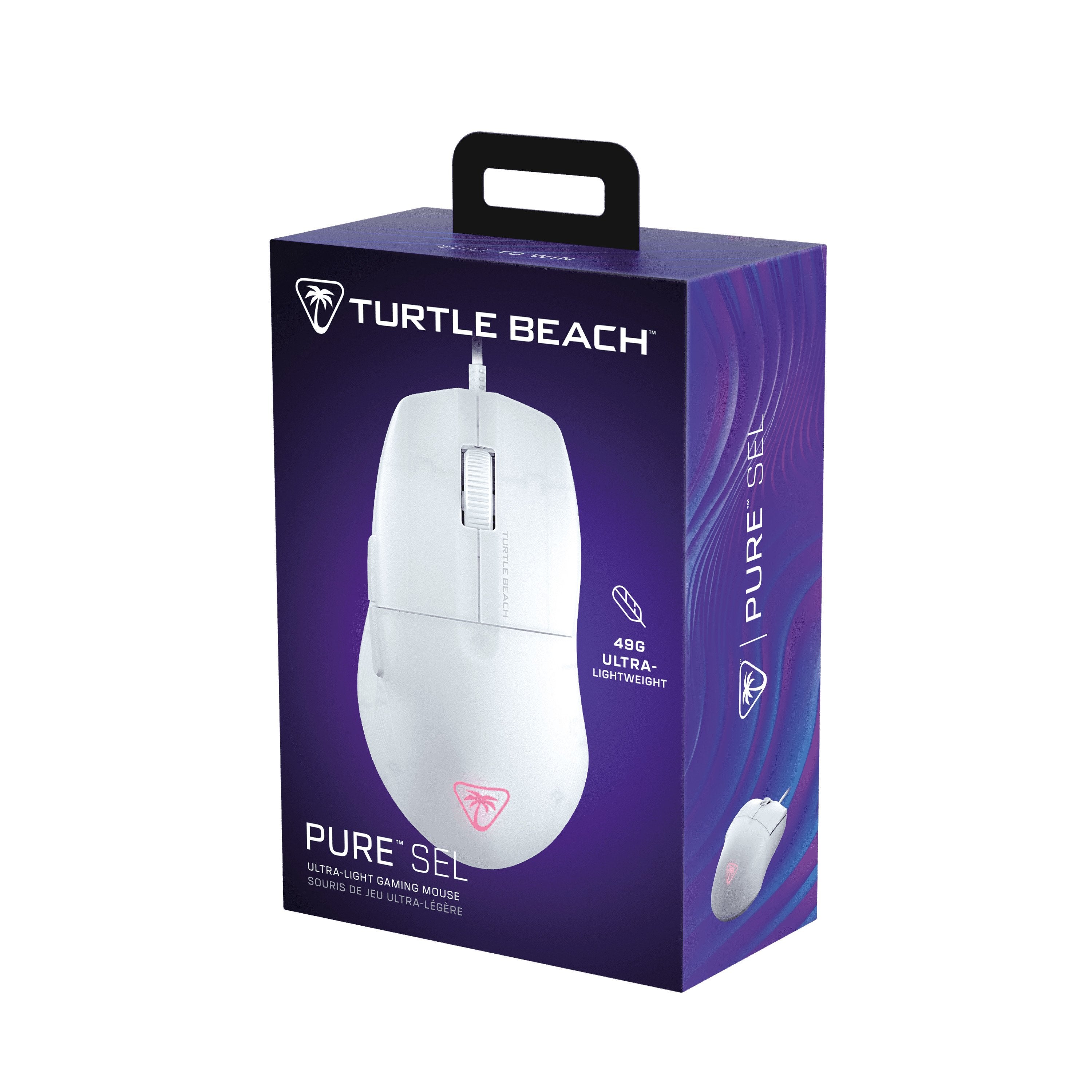 Turtle Beach - Souris de jeu filaire optique RGB ultralégère Pure SEL Blanche - flash vidéo