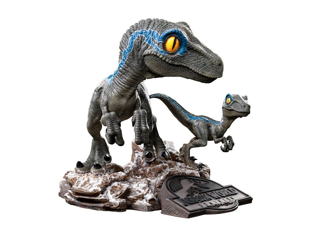 Iron Studios - MiniCo - Jurassic Wolrd: Dominion - Blue and Beta Statue 15cm - flash vidéo