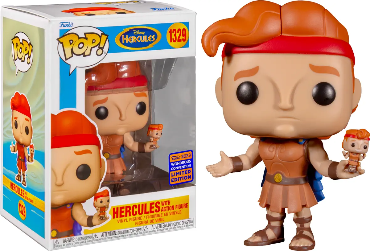 Funko Pop! Disney: Hercules with Action Figure - Funko 2023 Wondrous Convention Exclusive - flash vidéo