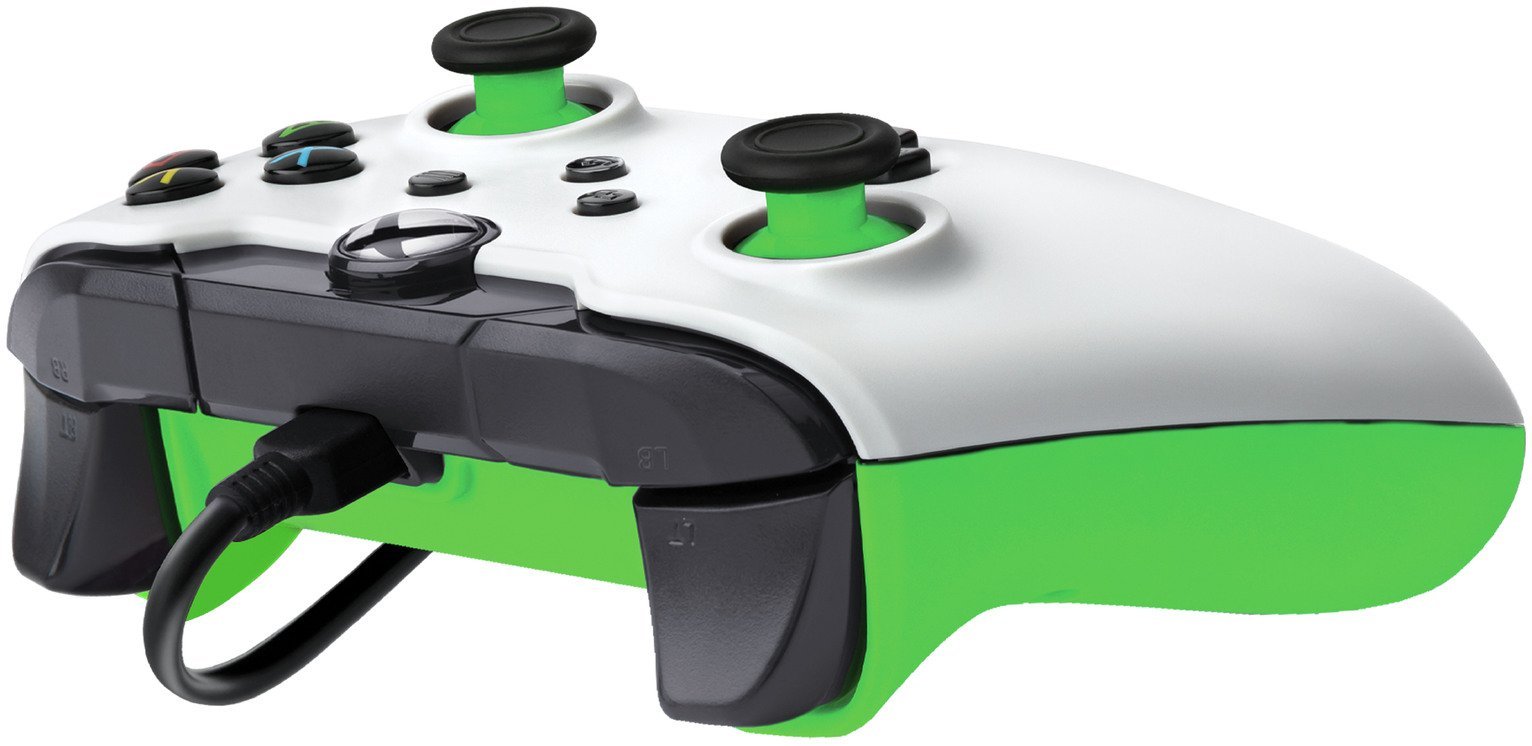PDP - Manette de jeu filaire Neon White pour Xbox Series X|S, Xbox One et Windows 10 - flash vidéo