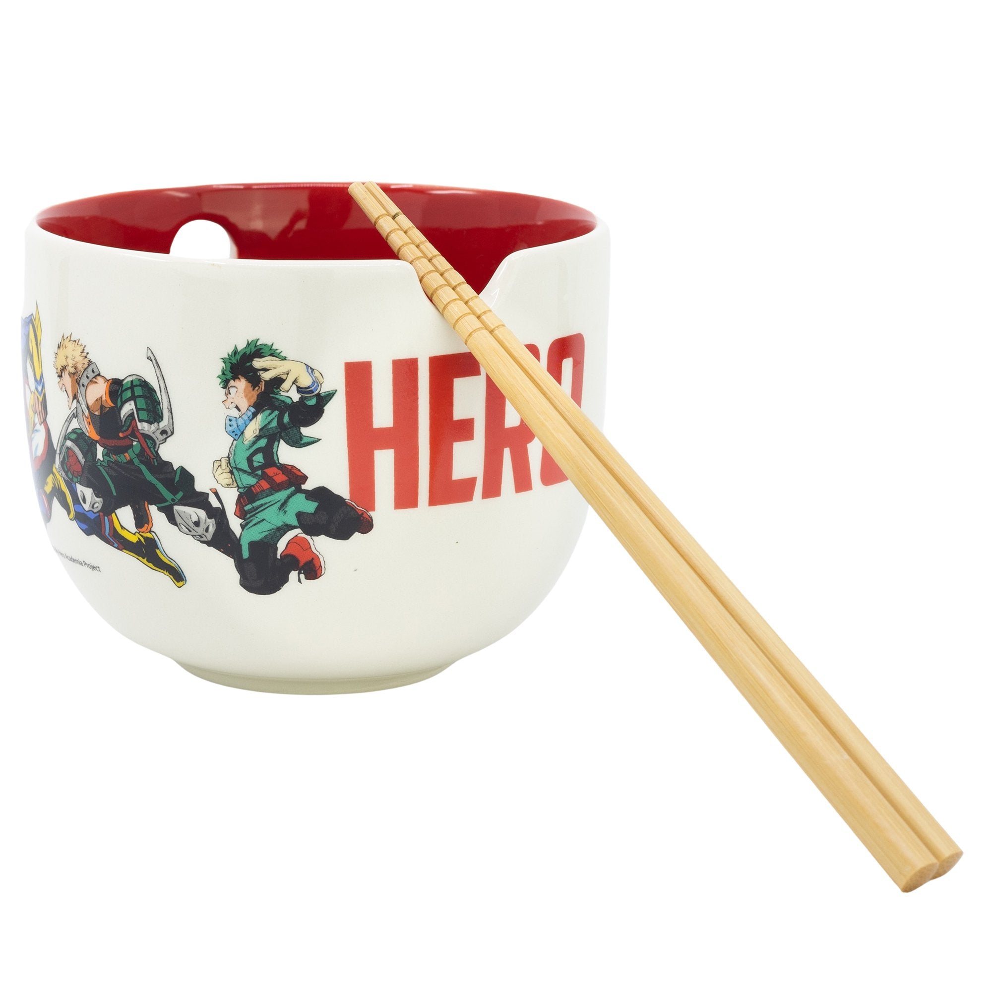 My Hero Academia - Bol à ramen avec baguettes Deku, Katsuki et All Might - flash vidéo