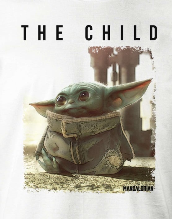 The Mandalorian - T-shirt Blanc Femmes Logo The Child - S - flash vidéo