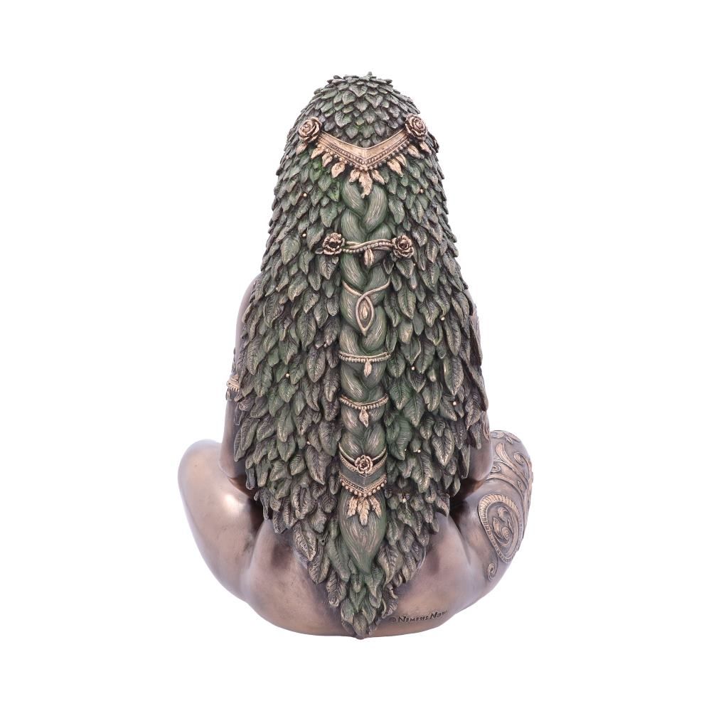 Mother Earth - Figurine de couleur bronze de la Terre Mère Gaia éthérée 30cm - flash vidéo