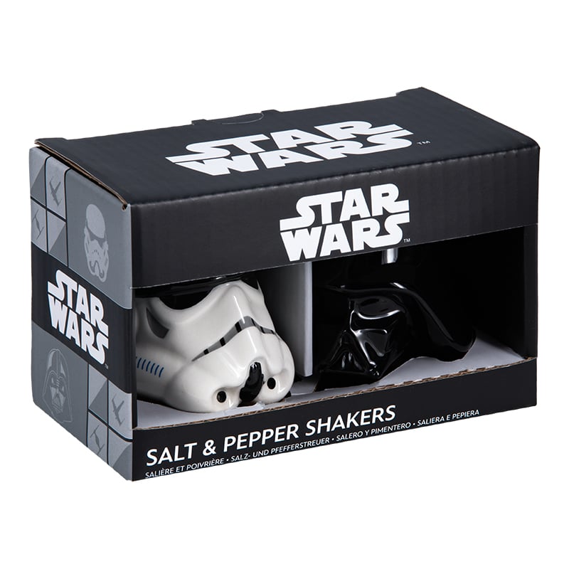 Star Wars - Salière et poivrière en céramique Dark Vador et Stormtrooper - flash vidéo
