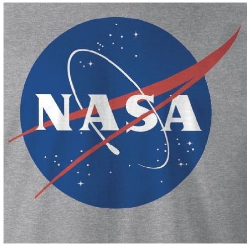 NASA Logo Grey T-Shirt L - flash vidéo