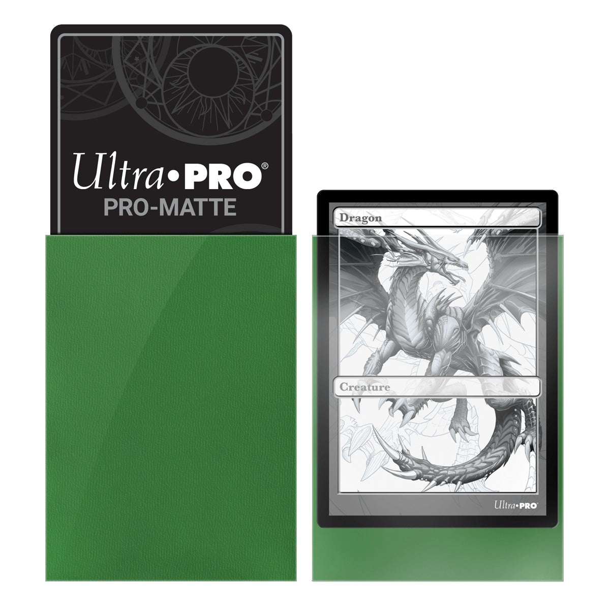 Ultra Pro - PRO-Matte Sachet de 100 protèges cartes standard Vert (66 x 91 mm) - flash vidéo