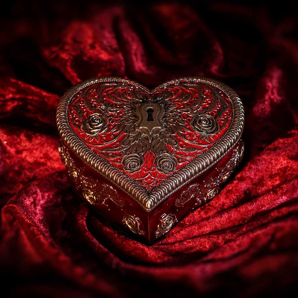 Heart and Key - Coffret romantique baroque et gothique 11.3cm - flash vidéo