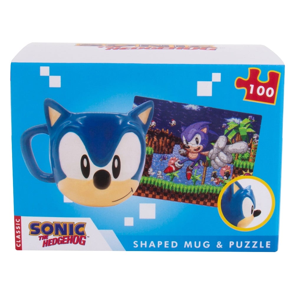 Sonic the Hedgehog - Coffret mug 3D et puzzle - flash vidéo