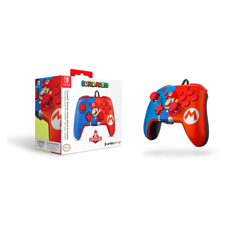 PDP - Manette de jeu filaire REMATCH Power Pose Mario pour Nintendo Switch et Switch OLED - flash vidéo