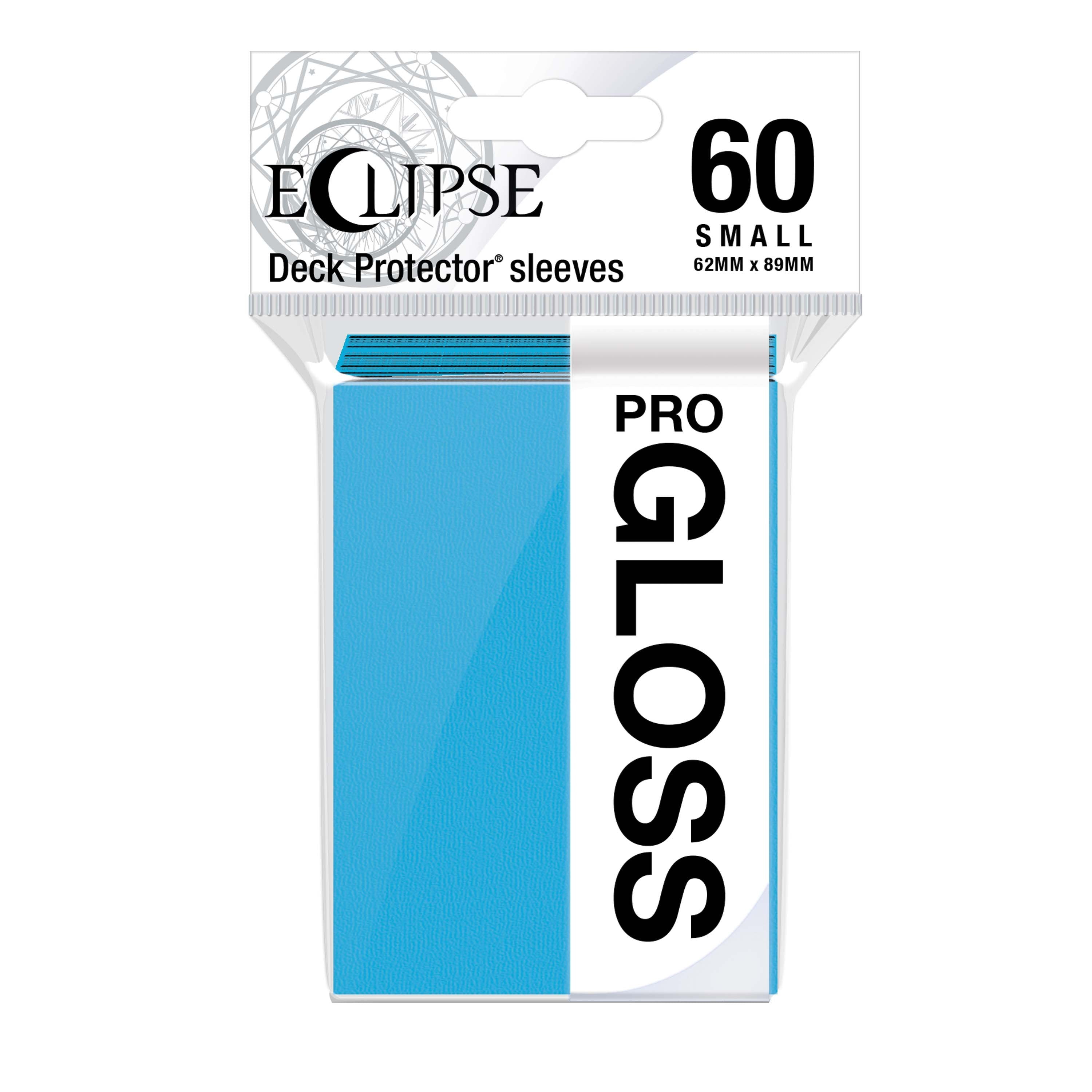 Ultra Pro - Eclipse Gloss Sachet de 60 protèges cartes petit format Bleu Ciel (62 x 89 mm) - flash vidéo