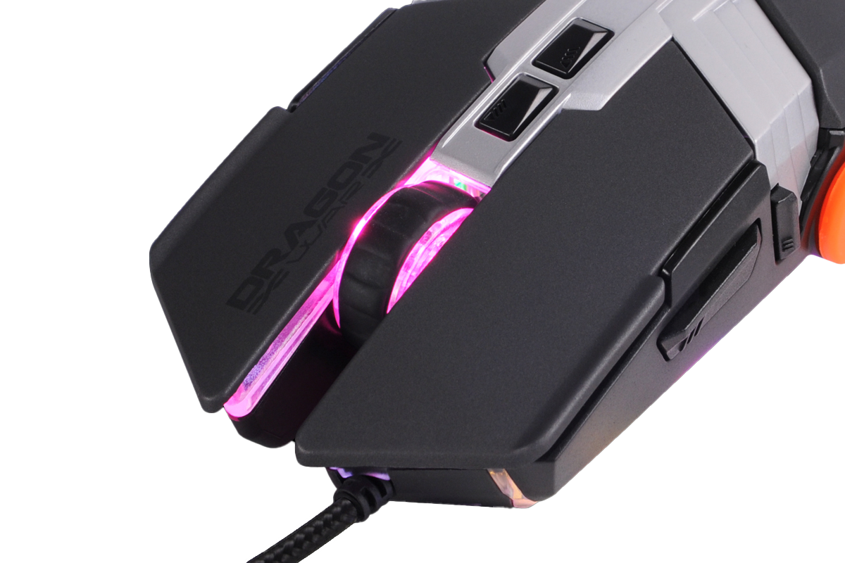 Dragonwar G22 7000DPI Souris de jeu RGB ergonomique et personnalisable à 7 boutons - Noir - flash vidéo