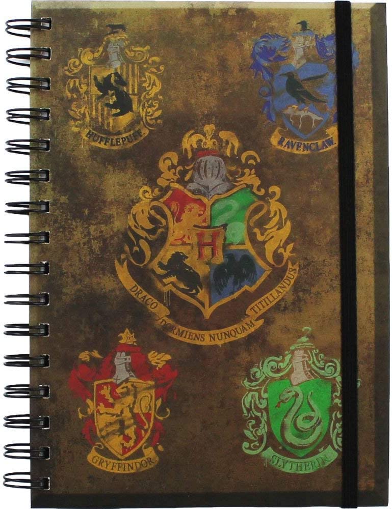 Harry Potter - Hogwarts Crests A5 Wiro Notebook - flash vidéo