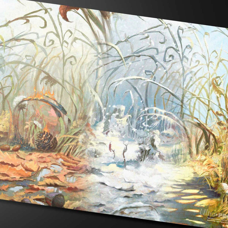 Ultra Pro - Magic: The Gathering - Bloomburrow - Tapis de jeu Terres de saison : Plaines (60 x 34 cm) - flash vidéo
