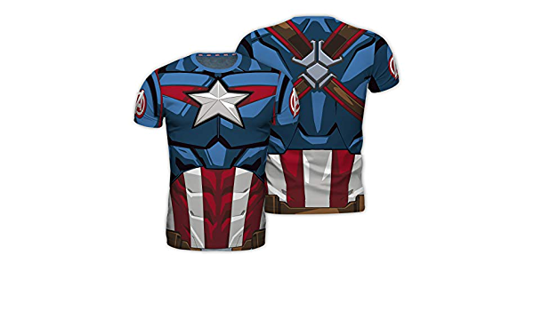 Marvel - Tshirt Réplique Captain America Homme L - flash vidéo