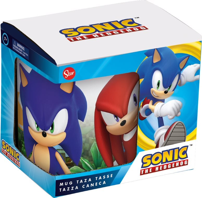 Stor Young Adult - Sega - Mug Céramique en Boîte Cadeau - Sonic et ses amis - 325 ML - flash vidéo