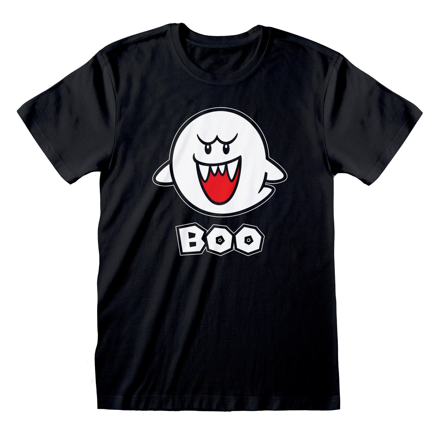Nintendo - T-Shirt unisexe Noir Super Mario Boo - XL - flash vidéo