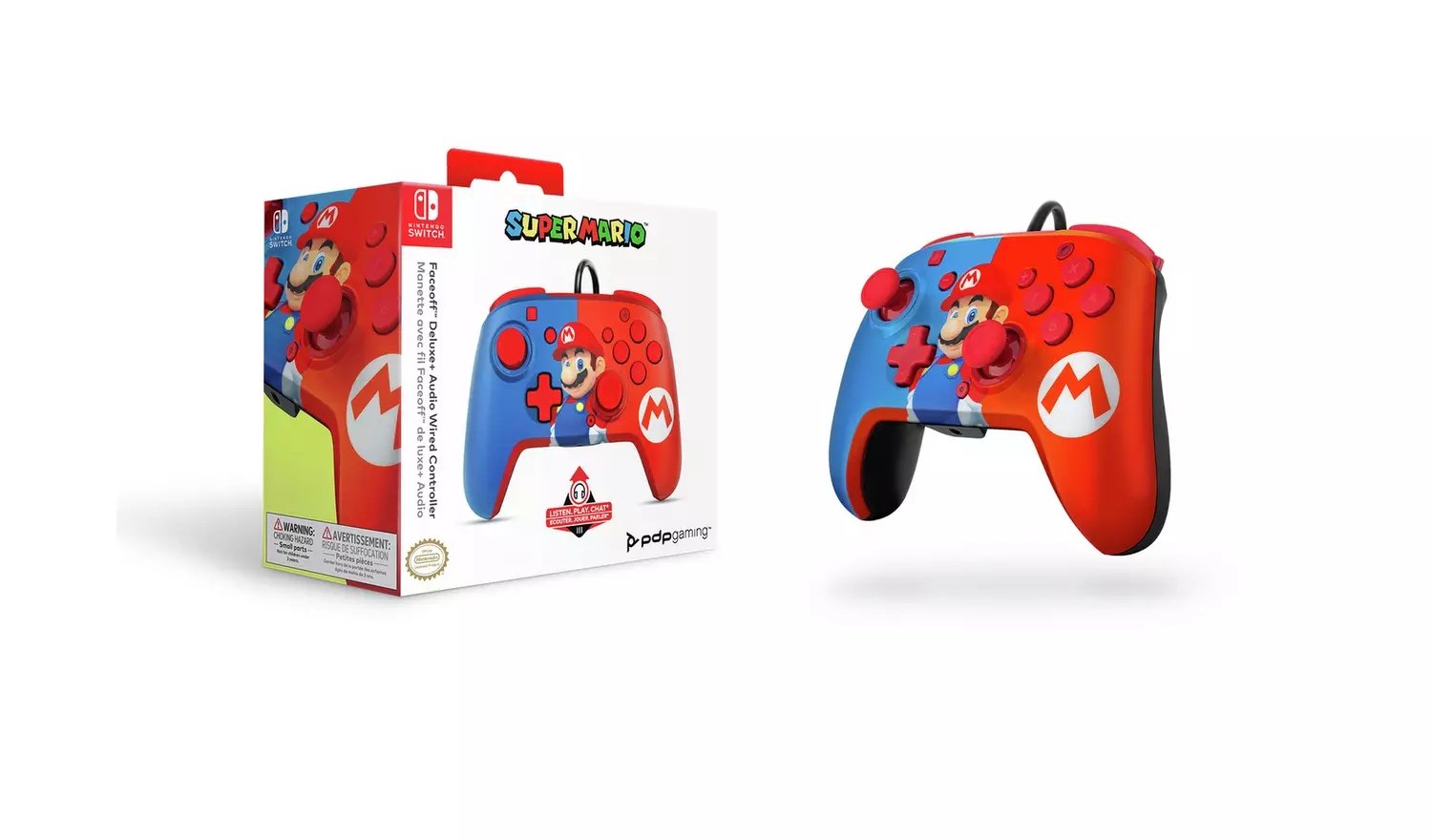 PDP - Manette de jeu filaire REMATCH Power Pose Mario pour Nintendo Switch et Switch OLED - flash vidéo