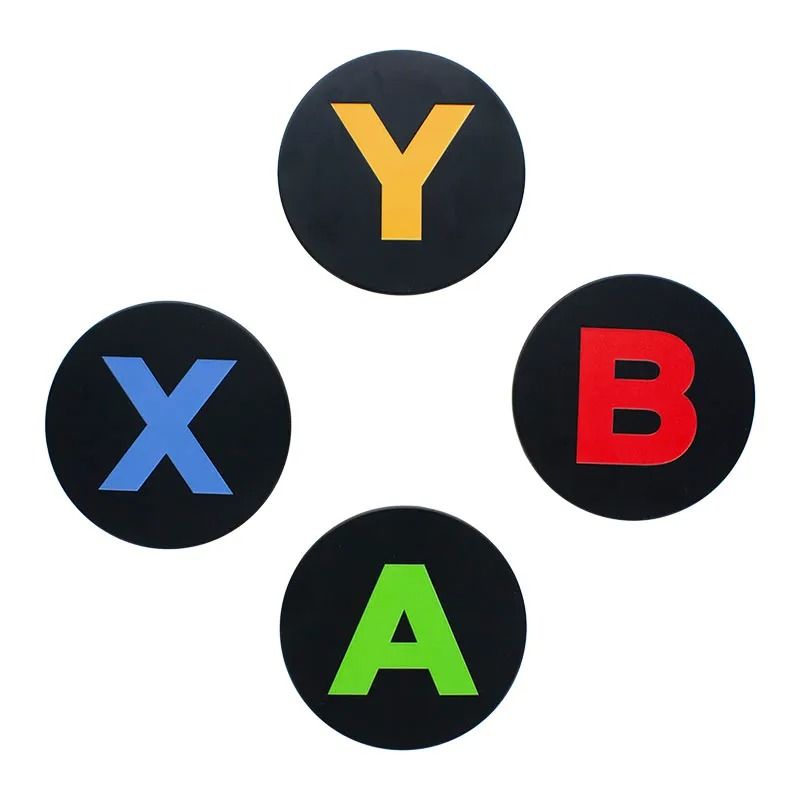 Microsoft - Sous-verre en métal Xbox - Pack de 4 - flash vidéo