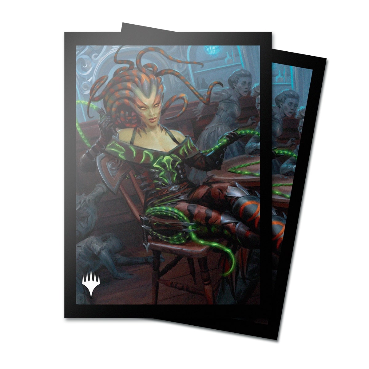 Ultra Pro - Magic: The Gathering - Outlaws of Thunder Junction - Sachet de 100 protèges cartes standard - Vraska, la Silencieuse (63 x 89 mm) - flash vidéo