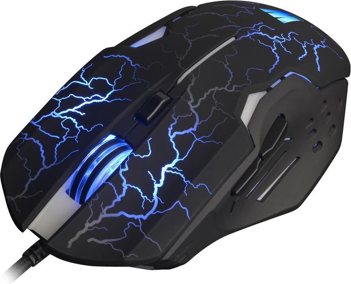 WASDkeys - M200 - Souris de jeu laser filaire RGB noire - flash vidéo