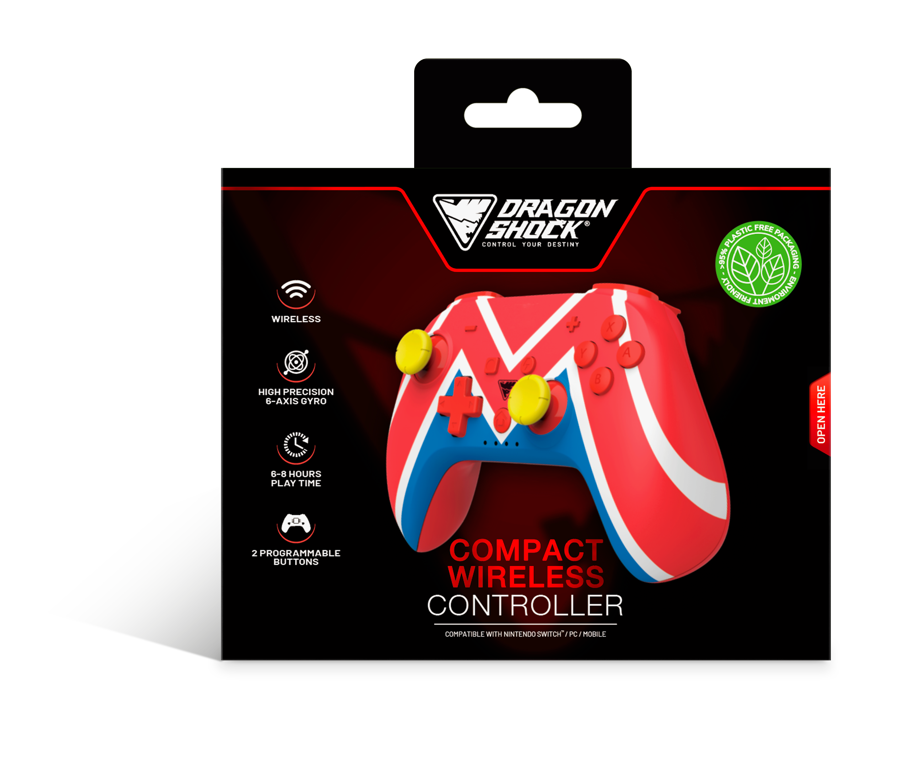 DragonShock - Manette compacte sans fil Bluetooth PopTop M Universe pour Nintendo Switch et Switch OLED - flash vidéo