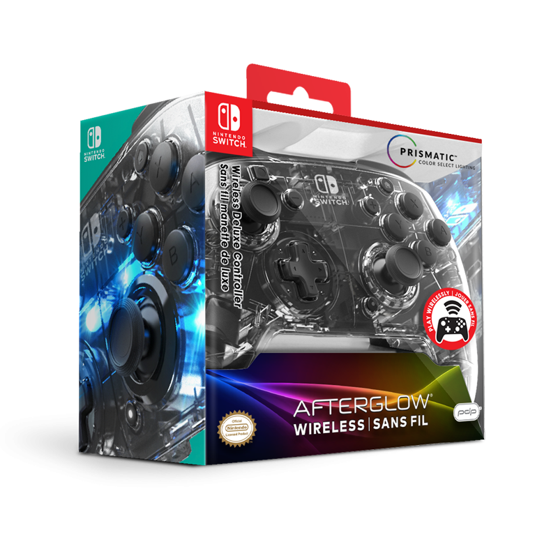 PDP - Manette sans fil Deluxe Afterglow pour Nintendo Switch et Switch OLED - flash vidéo