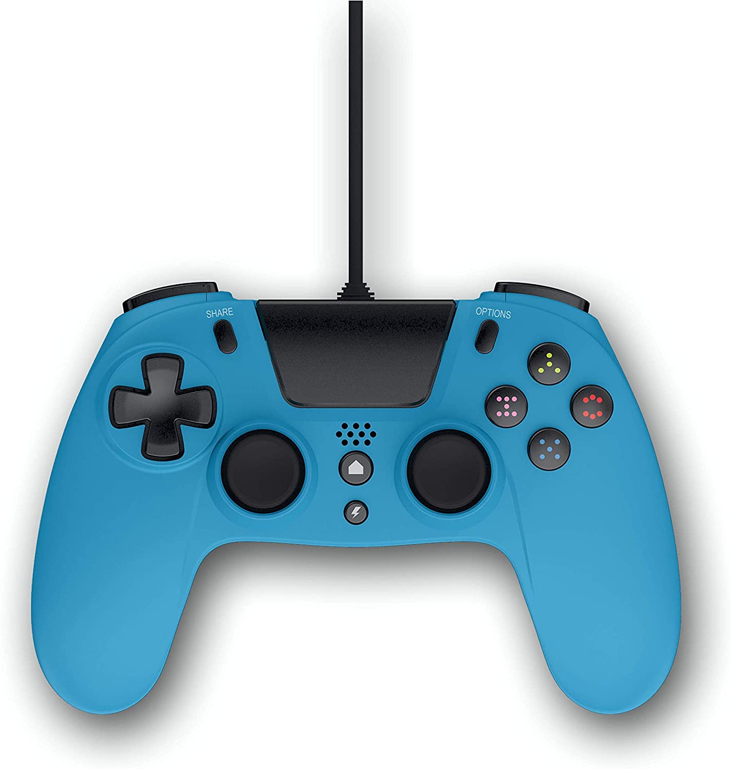 Gioteck - Manette filaire premium VX4 Bleu pour PS4 et PC - flash vidéo
