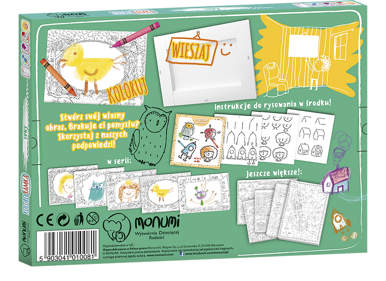 Monumi - Toile L à colorier "Owls" - flash vidéo