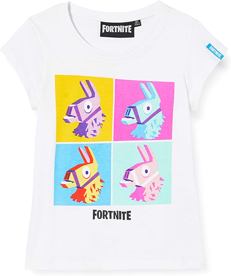 Fortnite - White Lama T-Shirt Kids 12Y - flash vidéo