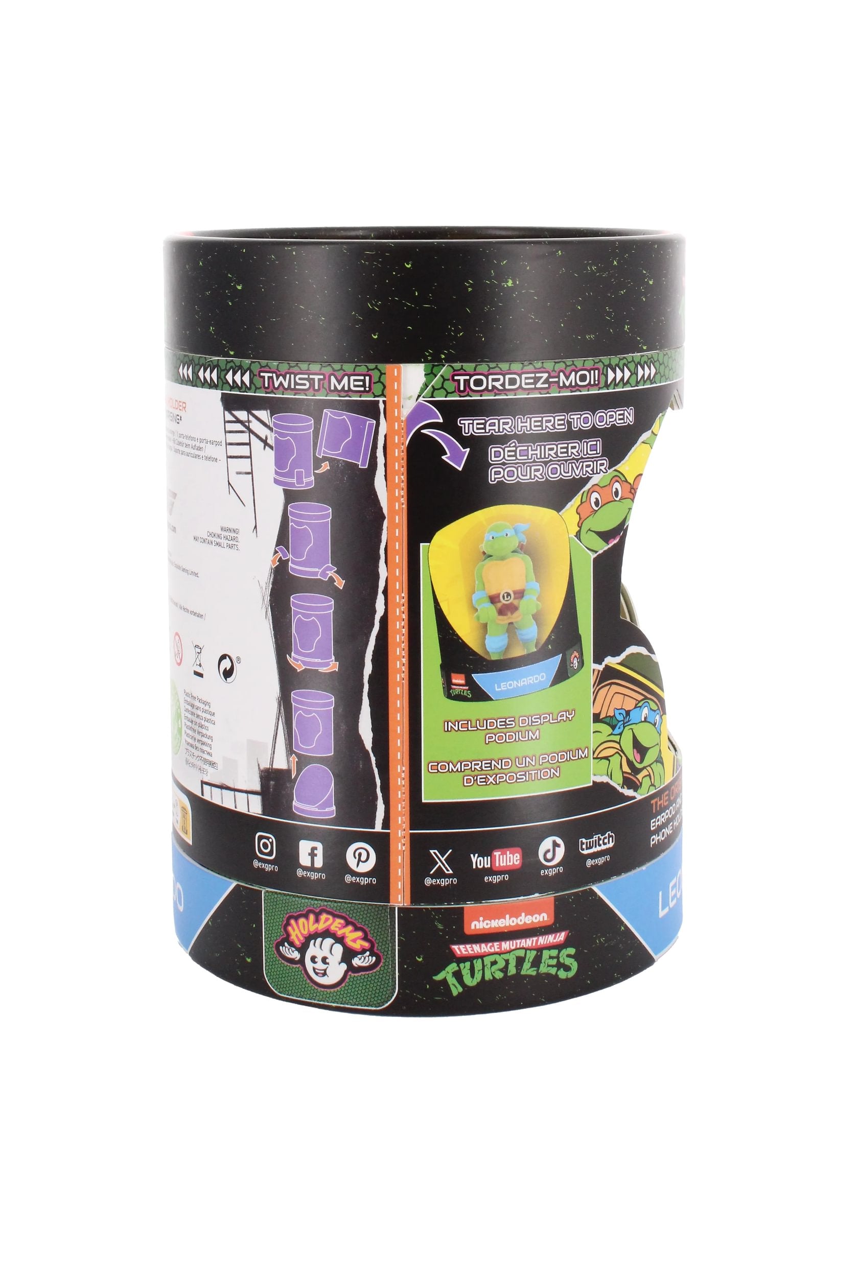 Cable Guys Holdems - Teenage Mutant Ninja Turtles - Support pour écouteurs et téléphone Leonardo - flash vidéo