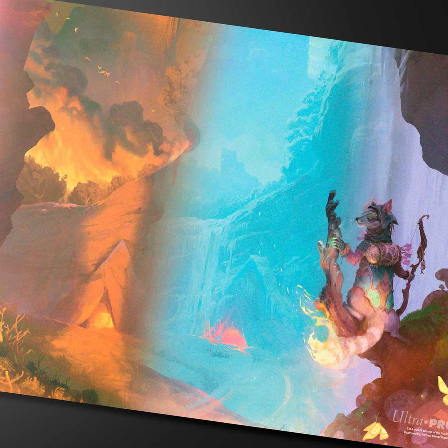 Ultra Pro - Magic: The Gathering - Bloomburrow - Tapis de jeu Terres de saison : Montagne (60 x 34 cm) - flash vidéo